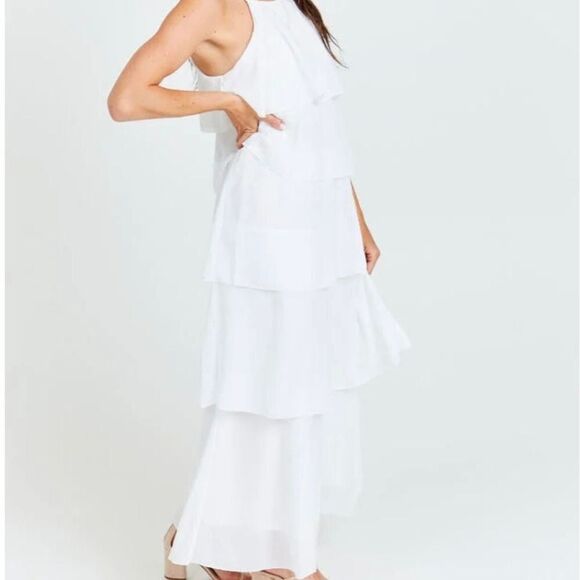 NWT Altar'd State White "Make It Happen" Tiered/Layered Maxi Dress Size Small - Picture 2 of 8